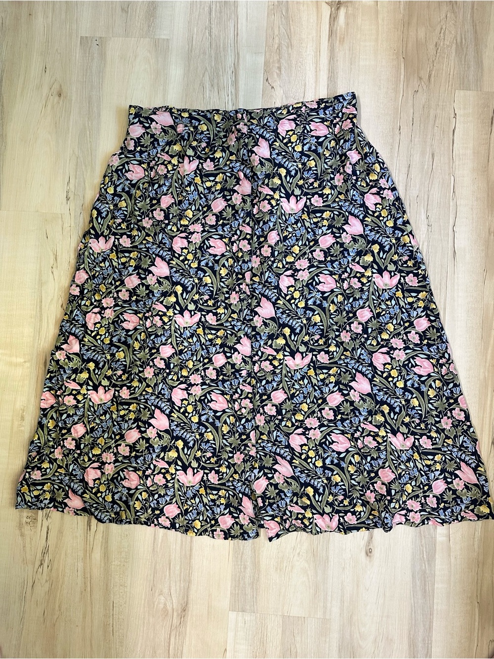 Vintage Sag Harbor Floral A-Line Skirt